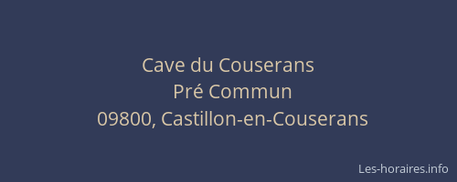 Cave du Couserans