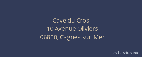 Cave du Cros