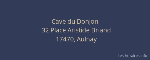Cave du Donjon