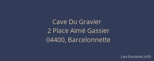 Cave Du Gravier