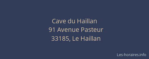 Cave du Haillan