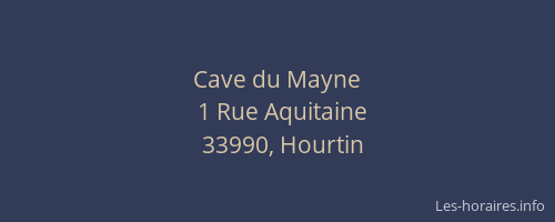 Cave du Mayne