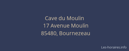 Cave du Moulin