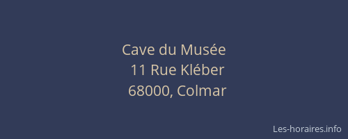 Cave du Musée