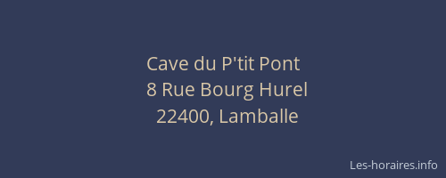 Cave du P'tit Pont