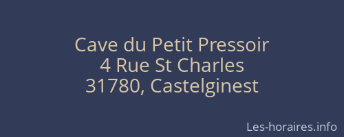 Cave du Petit Pressoir