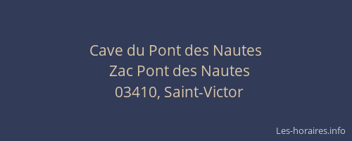 Cave du Pont des Nautes