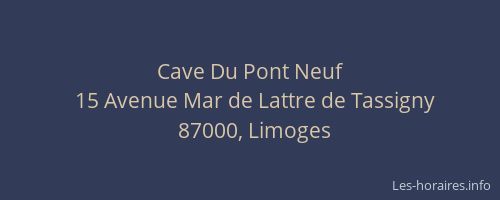 Cave Du Pont Neuf