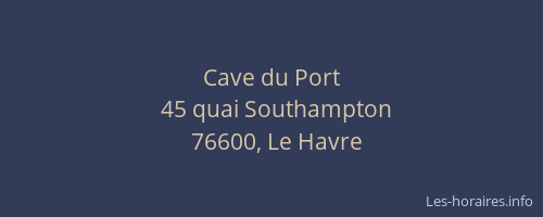 Cave du Port