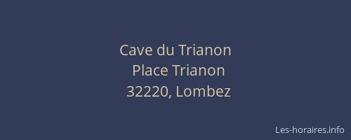 Cave du Trianon