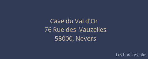 Cave du Val d'Or