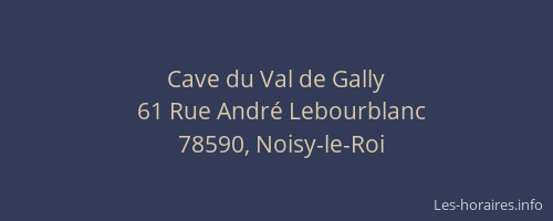 Cave du Val de Gally