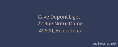 Cave Dupont Liget
