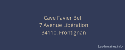 Cave Favier Bel