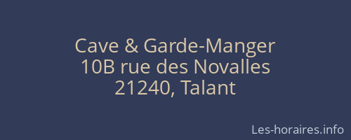 Cave & Garde-Manger