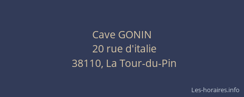 Cave GONIN