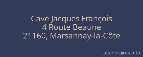 Cave Jacques Fran&ccedil;ois