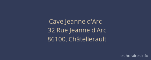 Cave Jeanne d'Arc