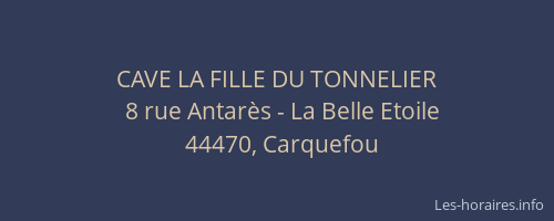 CAVE LA FILLE DU TONNELIER