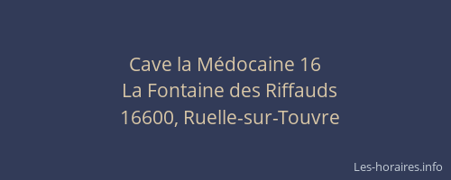 Cave la M&eacute;docaine 16