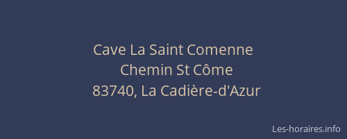 Cave La Saint Comenne