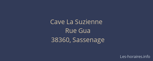 Cave La Suzienne