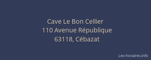 Cave Le Bon Cellier