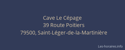 Cave Le C&eacute;page