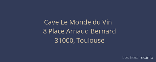 Cave Le Monde du Vin