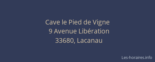 Cave le Pied de Vigne