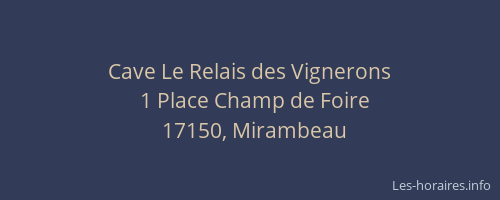 Cave Le Relais des Vignerons