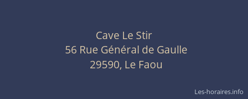 Cave Le Stir
