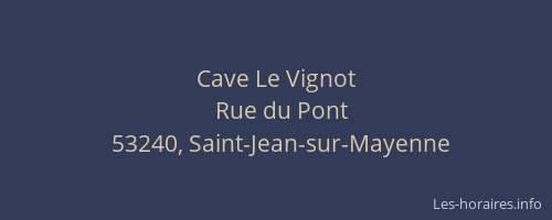 Cave Le Vignot