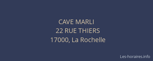 CAVE MARLI