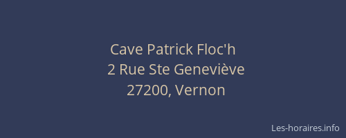 Cave Patrick Floc'h