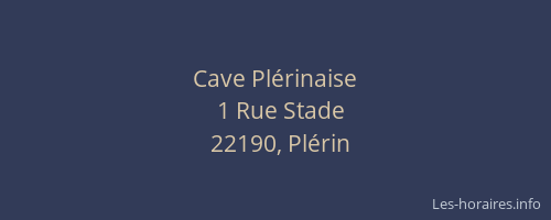 Cave Pl&eacute;rinaise