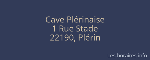 Cave Plérinaise