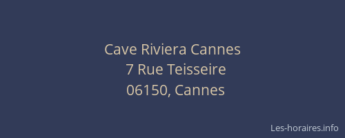 Cave Riviera Cannes