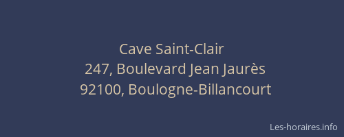 Cave Saint-Clair