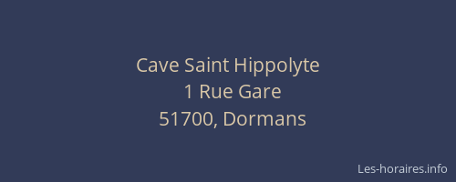 Cave Saint Hippolyte