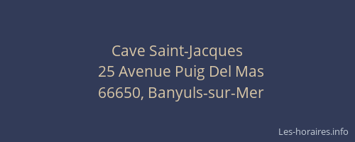 Cave Saint-Jacques