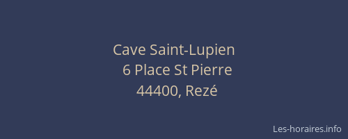 Cave Saint-Lupien