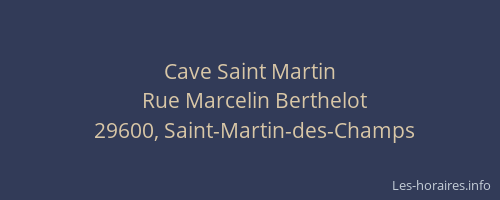 Cave Saint Martin