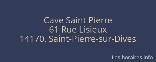 Cave Saint Pierre