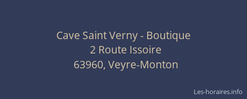 Cave Saint Verny - Boutique