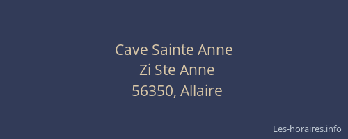 Cave Sainte Anne