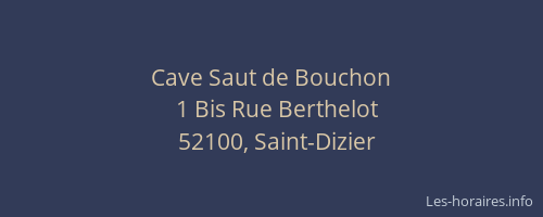 Cave Saut de Bouchon