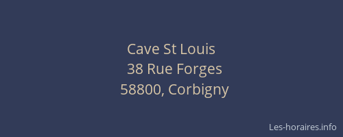 Cave St Louis