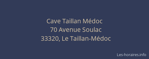 Cave Taillan Médoc