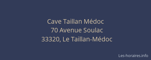 Cave Taillan M&eacute;doc